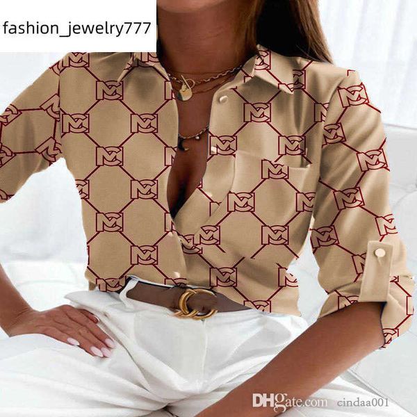 retail women lapel neck shirt 2023 new spring printed long sleeved blouses fashion designer shirts, White
retail women lapel neck shirt 2023 new spring printed long sleeved blouses fashion designer shirts, White