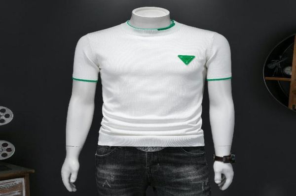 new round neck men039s shortsleeved knitted tshirts thin slim fit stitching fashion embroidery printing versatile casual5346630, White;black
new round neck men039s shortsleeved knitted tshirts thin slim fit stitching fashion embroidery printing versatile casual5346630, White;black