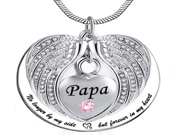 papa angel wing urn necklace for ashes heart cremation memorial keepsake pendant necklace jewelry with fill kit and gift7555674, Silver
papa angel wing urn necklace for ashes heart cremation memorial keepsake pendant necklace jewelry with fill kit and gift7555674, Silver