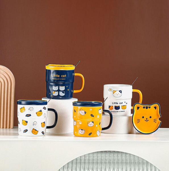 the latest 12.5oz cartoon cat personality coffee mug with a lid with many styles, support customization of any logo
the latest 12.5oz cartoon cat personality coffee mug with a lid with many styles, support customization of any logo