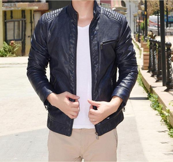 autumn spring mens standard europe usa size leather jacket black biker coat rock n roll jackets for man9690964
autumn spring mens standard europe usa size leather jacket black biker coat rock n roll jackets for man9690964