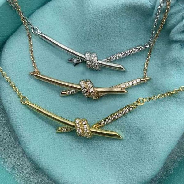 versatile v gold knot knot necklace cnc hand set half diamond smooth asymmetric rose lock bone chain double rows, Black
versatile v gold knot knot necklace cnc hand set half diamond smooth asymmetric rose lock bone chain double rows, Black