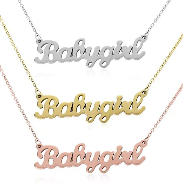 customized name necklace for children personalized gold color stainless steel baby nameplate necklaces jewelry women kids gifts, Silver
customized name necklace for children personalized gold color stainless steel baby nameplate necklaces jewelry women kids gifts, Silver