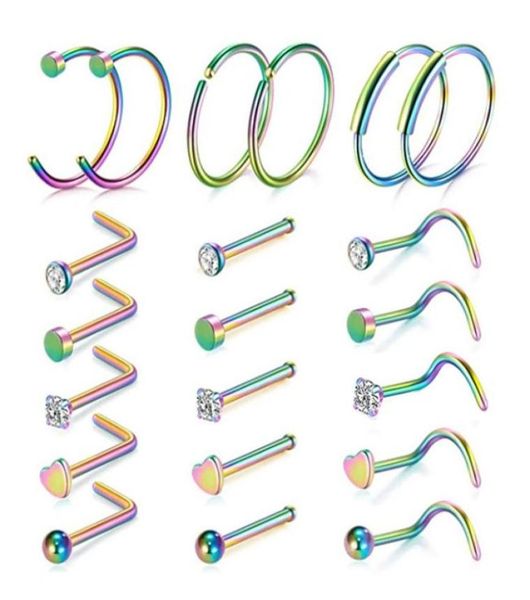 21pcsset hoop nose ring set stainless steel gold silver black nose rings body jewelry lip titanium piercing stick bar for men wom1068998
21pcsset hoop nose ring set stainless steel gold silver black nose rings body jewelry lip titanium piercing stick bar for men wom1068998