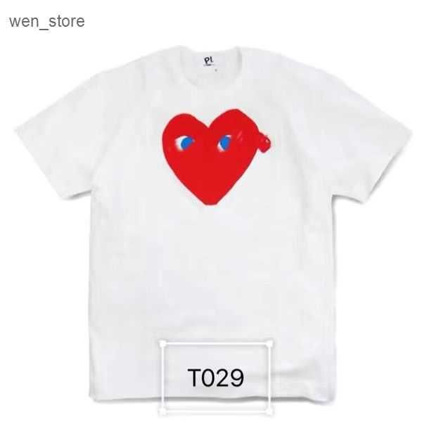 619s on mens play t shirt designer red heart shirt commes casual women shirts des badge garcons high quanlity tshirts cotton embroidery yal4, White;black
619s on mens play t shirt designer red heart shirt commes casual women shirts des badge garcons high quanlity tshirts cotton embroidery yal4, White;black