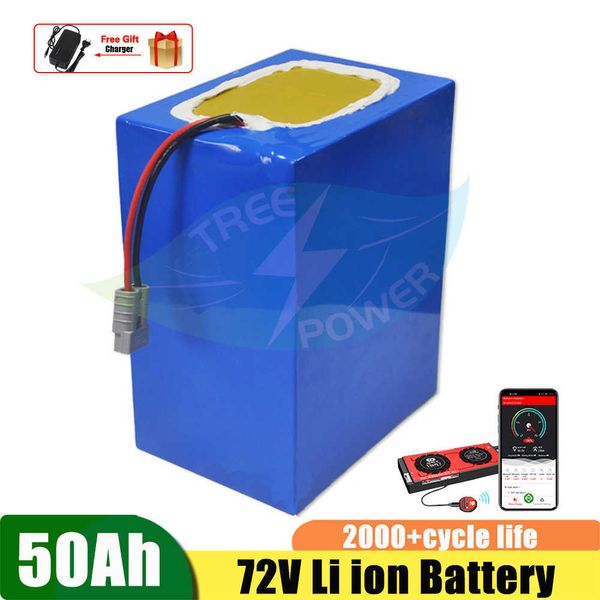 Image of In Stock Li ion Battery 72V 50Ah Built-in 80A BMS 4000W Lithium Ion 72v VRLA Replacement Scooter Motorcycle AGV + 10A Charger