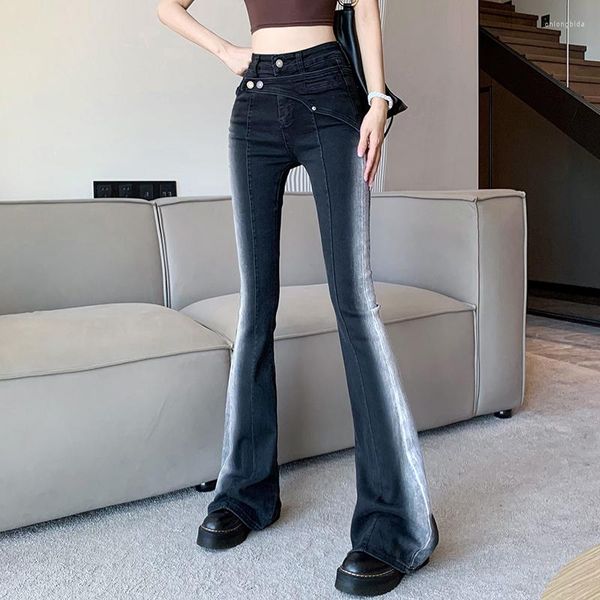 women's jeans 2023 autumn vintage pants sweet cool high waist skinny niche gradient contrast mopping micro flared, Blue
women's jeans 2023 autumn vintage pants sweet cool high waist skinny niche gradient contrast mopping micro flared, Blue
