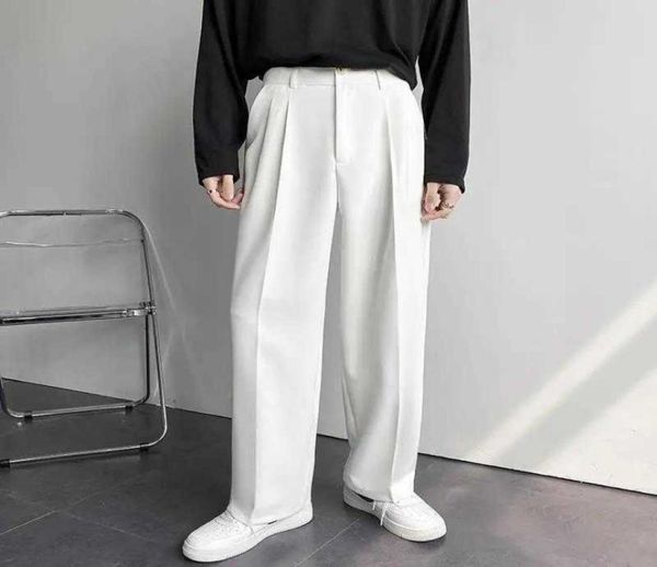 straight wide leg suit pants mens autumn casual trousers office busiess man dress pants loose korean formal elegant solid white y09174260, Black
straight wide leg suit pants mens autumn casual trousers office busiess man dress pants loose korean formal elegant solid white y09174260, Black