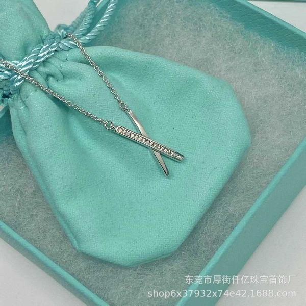 versatile tiffay cross x letter high edition necklace s925 sterling silver with diamonds fashion simple collar chain, Black
versatile tiffay cross x letter high edition necklace s925 sterling silver with diamonds fashion simple collar chain, Black