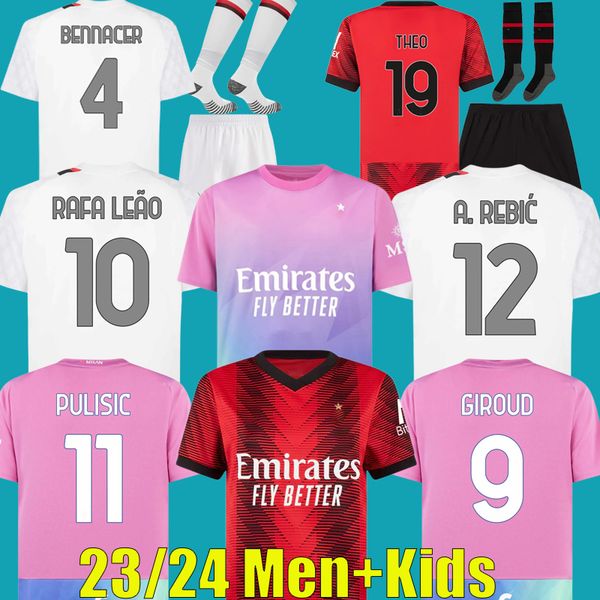 pulisic rafa leao 23 24 koche soccer jerseys ac giroud de ketelaere theo milans football shirt 2023 2024 men kids kit uniforms, Black;yellow
pulisic rafa leao 23 24 koche soccer jerseys ac giroud de ketelaere theo milans football shirt 2023 2024 men kids kit uniforms, Black;yellow