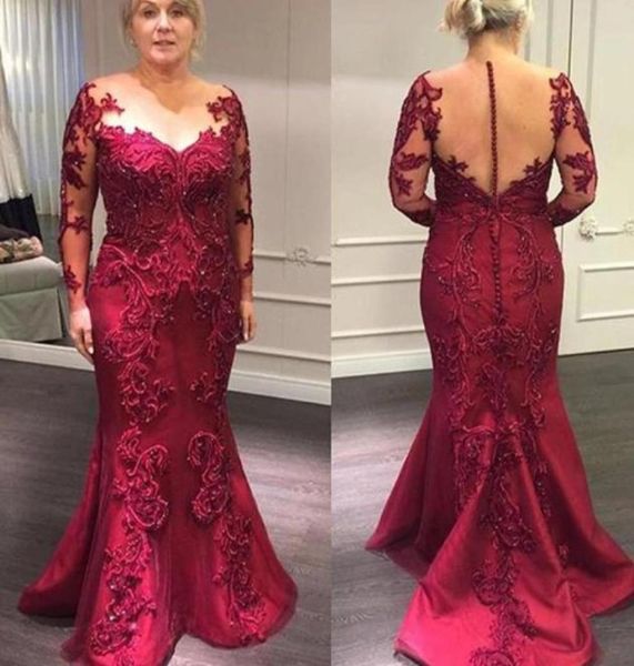 dark red 2021 mother of the bride dresses lace appliuque beading illusion long sleeves formal evening gowns gorgeous wedding groom6558436, Black;red
dark red 2021 mother of the bride dresses lace appliuque beading illusion long sleeves formal evening gowns gorgeous wedding groom6558436, Black;red