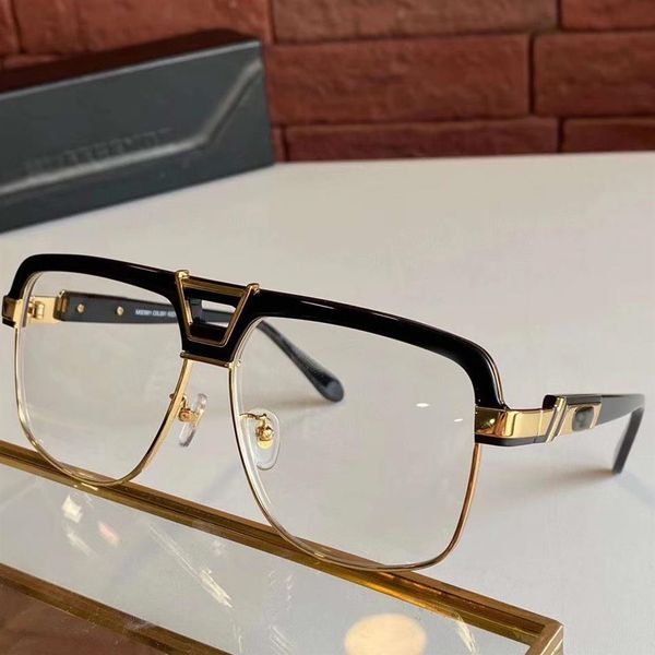 991 black gold vintage square eyeglasses frames for men black gold full rim optical frame sunglasses new with box271i, White;black
991 black gold vintage square eyeglasses frames for men black gold full rim optical frame sunglasses new with box271i, White;black