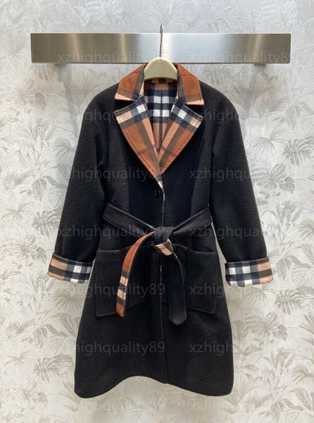 wool coat womens coats fall luxury tartan patchwork long sleeved lapel two-sided design belt waist cinching woolen jacket designer coat wom, Black
wool coat womens coats fall luxury tartan patchwork long sleeved lapel two-sided design belt waist cinching woolen jacket designer coat wom, Black