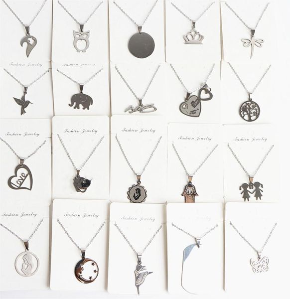 fashion lucky charm stainless steel pendant necklaces jewelry for women girls heart love tree of life owl bird mix style silver pl6367870
fashion lucky charm stainless steel pendant necklaces jewelry for women girls heart love tree of life owl bird mix style silver pl6367870