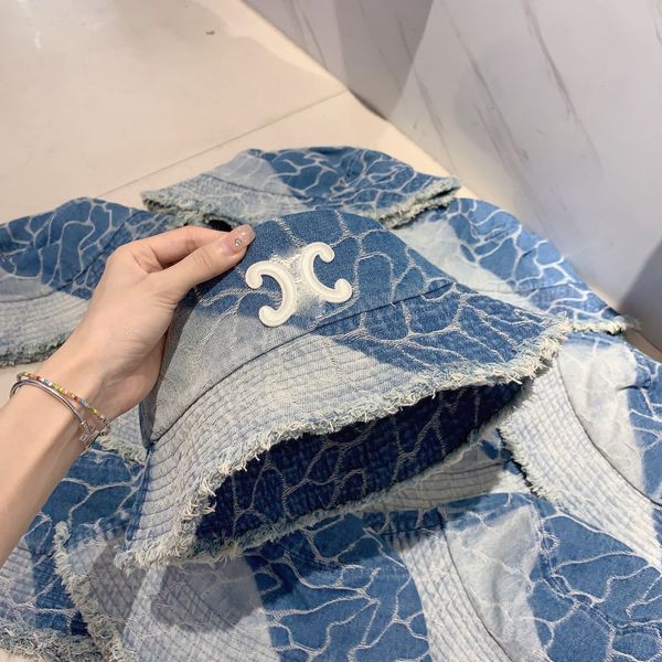women's fashion denim material designer bucket hat autumn and summer vacation tourism sunshade and sunscreen letter embroidery, Blue;gray
women's fashion denim material designer bucket hat autumn and summer vacation tourism sunshade and sunscreen letter embroidery, Blue;gray