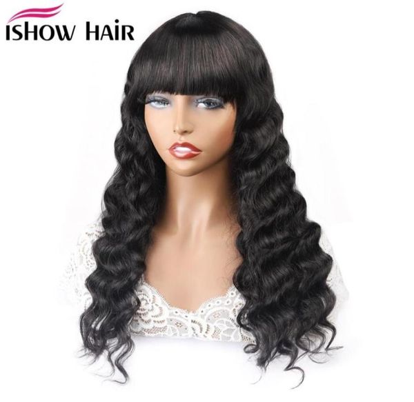 ishow brazilian remy human hair bang wigs pre plucked natural black straight wave full machine made lace front wigs body wave 15024041471, Black;brown
ishow brazilian remy human hair bang wigs pre plucked natural black straight wave full machine made lace front wigs body wave 15024041471, Black;brown