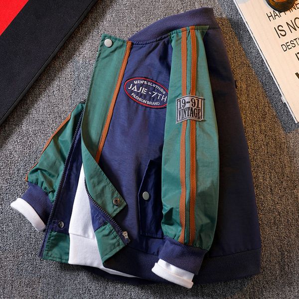 jackets wear spring and autumn coat medium and large boys' jacket children's fashion baseball suit 230816, Blue;gray
jackets wear spring and autumn coat medium and large boys' jacket children's fashion baseball suit 230816, Blue;gray