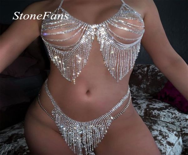 stonefans tassel rhinestone body chain bra and thong for women bling bikini set crystal cover up harness jewelry nightclub8502645, Silver
stonefans tassel rhinestone body chain bra and thong for women bling bikini set crystal cover up harness jewelry nightclub8502645, Silver
