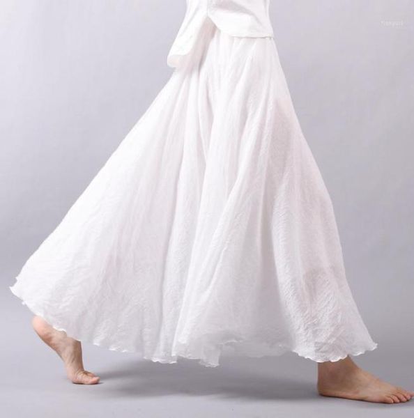 women summer skirt linen cotton vintage long skirts elastic waist pleated maxi beige white boho faldas9817523, Black
women summer skirt linen cotton vintage long skirts elastic waist pleated maxi beige white boho faldas9817523, Black