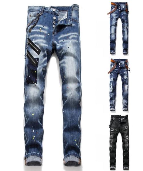 2020 mens distressed rips stretch black blue jeans fashion slim fit washed motocycle denim pants panelled hip hop trousers t10598972553 
2020 mens distressed rips stretch black blue jeans fashion slim fit washed motocycle denim pants panelled hip hop trousers t10598972553