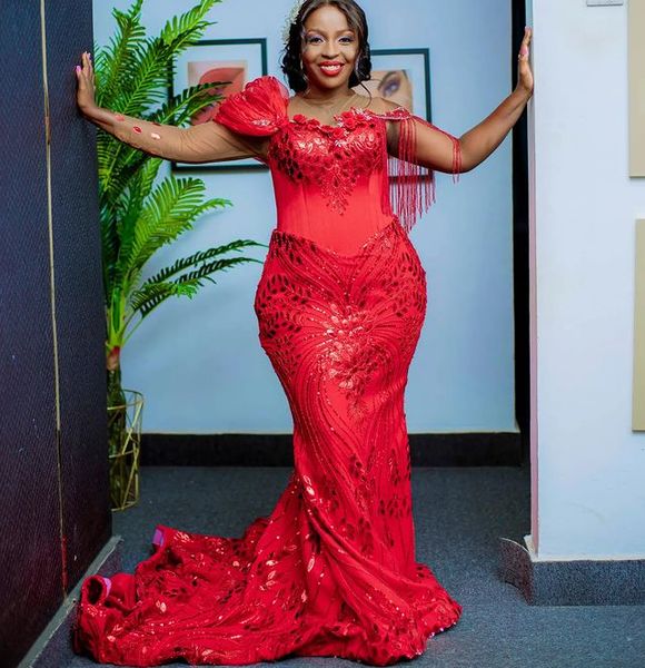 2023 august aso ebi red mermaid prom dress sequined lace evening formal party second reception birthday engagement gowns dresses robe de soi, Black
2023 august aso ebi red mermaid prom dress sequined lace evening formal party second reception birthday engagement gowns dresses robe de soi, Black