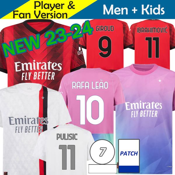 23 24 maglia ac milans soccer jerseys kids kit 2023 2024 home away third 3rd football shirt calcio maillot fans player version giroud brahim, Black;yellow
23 24 maglia ac milans soccer jerseys kids kit 2023 2024 home away third 3rd football shirt calcio maillot fans player version giroud brahim, Black;yellow