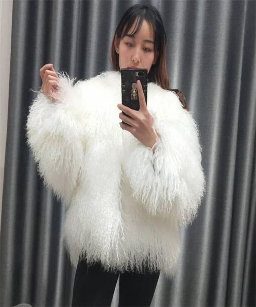 women real mongolian sheep fur coat ladies leather short style beach wool fur jacket female outerwear 2012093661863, Black
women real mongolian sheep fur coat ladies leather short style beach wool fur jacket female outerwear 2012093661863, Black