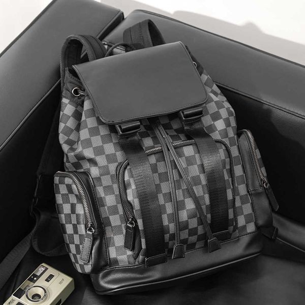 fashionable men's fashion men's checked backpack large capacity street leisure youth backpack college student schoolbag computer b
fashionable men's fashion men's checked backpack large capacity street leisure youth backpack college student schoolbag computer b