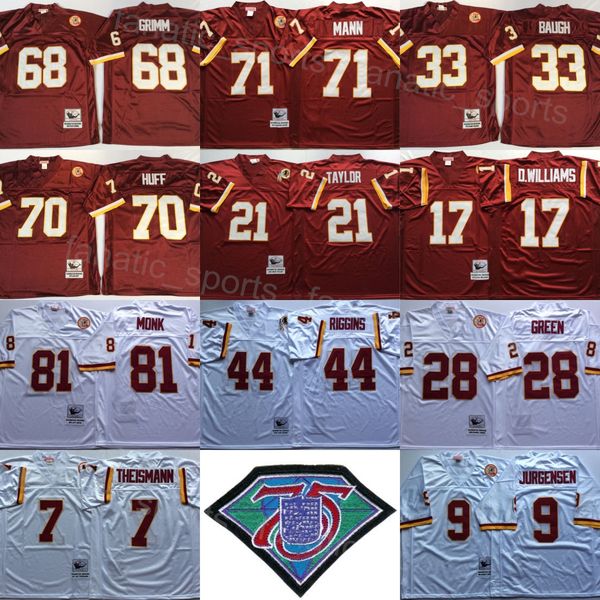 football vintage 71 charles mann jerseys 17 doug williams 44 john riggins 28 darrell green 21 sean taylor 9 sonny jurgensen 68 russ grimm 70, Black
football vintage 71 charles mann jerseys 17 doug williams 44 john riggins 28 darrell green 21 sean taylor 9 sonny jurgensen 68 russ grimm 70, Black