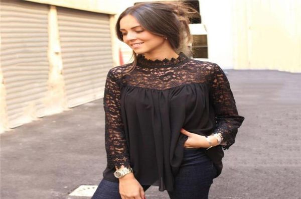 spring summer women lace shirts blouse turtleneck long sleeve hollow out transparent partywear ladies fashion blusa clothes women9168312, White 
spring summer women lace shirts blouse turtleneck long sleeve hollow out transparent partywear ladies fashion blusa clothes women9168312, White