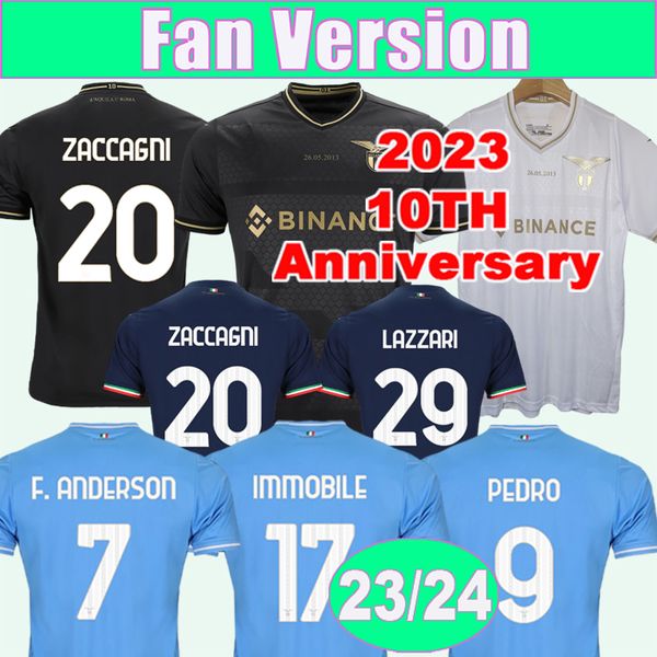 2023 lazio mens soccer jerseys 10th anniversary immobile pedro luis alberto marusic lazzari zaccagni f. anderson home away football shirts s, Black;yellow
2023 lazio mens soccer jerseys 10th anniversary immobile pedro luis alberto marusic lazzari zaccagni f. anderson home away football shirts s, Black;yellow