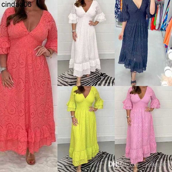 2023 fashion plus size summer dresses loose fitting high waist embroidered solid color long maxi dress, Black;gray
2023 fashion plus size summer dresses loose fitting high waist embroidered solid color long maxi dress, Black;gray