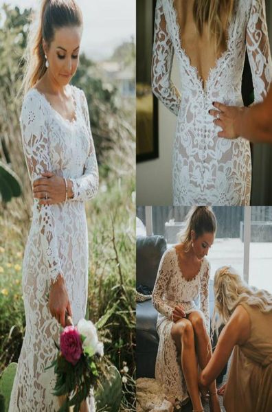 gorgeous mermaid wedding dresses lace appliqued v neck backless bridal gowns custom plus size country long sleeve wedding dre1704640, White
gorgeous mermaid wedding dresses lace appliqued v neck backless bridal gowns custom plus size country long sleeve wedding dre1704640, White
