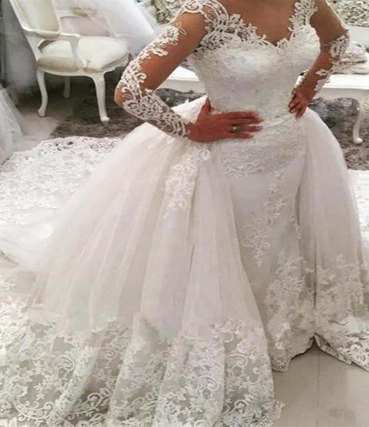 princess see through v neck lace sheath wedding dress with detachable train long sleeve open back bridal gown custom made applique3094793, White
princess see through v neck lace sheath wedding dress with detachable train long sleeve open back bridal gown custom made applique3094793, White