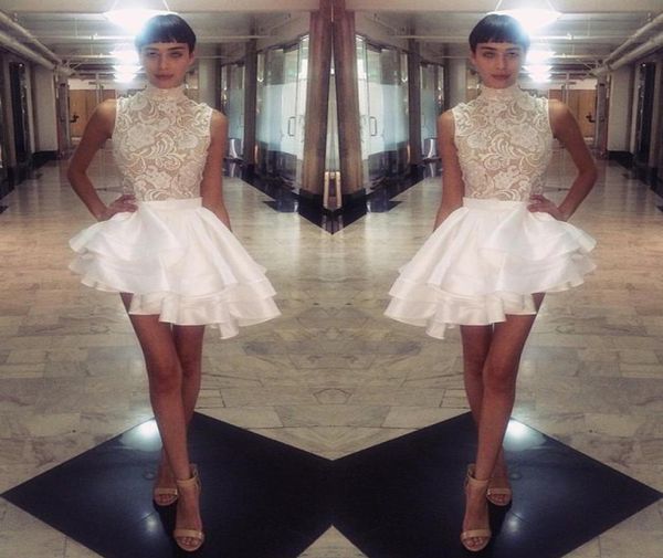 michael costello short dresses high neck lace satin cocktail party gowns tiers ruffles asymmetrical mini prom celebrity gowns cust4303725, Black
michael costello short dresses high neck lace satin cocktail party gowns tiers ruffles asymmetrical mini prom celebrity gowns cust4303725, Black