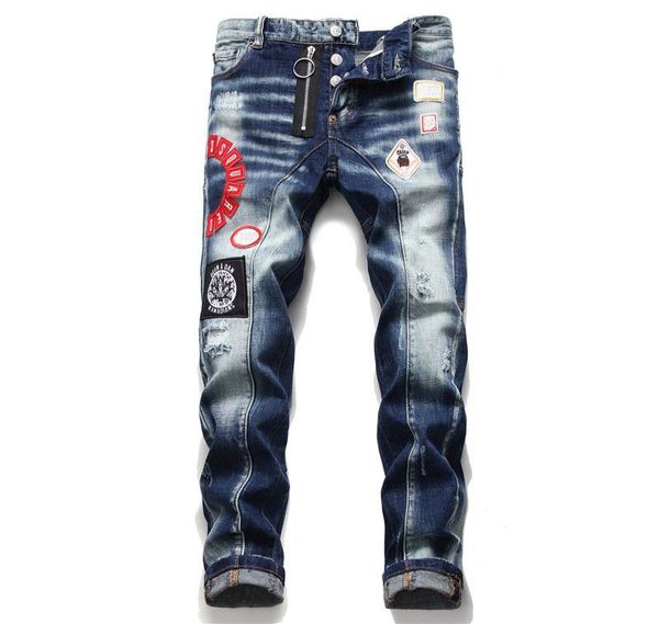 unique mens badge ripped slim fit jeans fashion designer skinny washed motocycle denim pants panelled hip hop biker trousers 10605369258, Blue
unique mens badge ripped slim fit jeans fashion designer skinny washed motocycle denim pants panelled hip hop biker trousers 10605369258, Blue