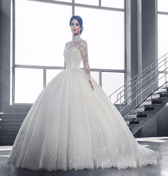 2018 desginer long sleeves high neck tulle wedding dresses chathedral train ball bridal gown bride dresses plus size wed dress3740232, White
2018 desginer long sleeves high neck tulle wedding dresses chathedral train ball bridal gown bride dresses plus size wed dress3740232, White