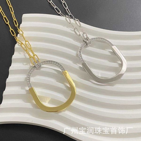 brand tiffay lock necklace with premium sense ins collar chain s925 silver 18k rose gold diamond hylc, Black
brand tiffay lock necklace with premium sense ins collar chain s925 silver 18k rose gold diamond hylc, Black