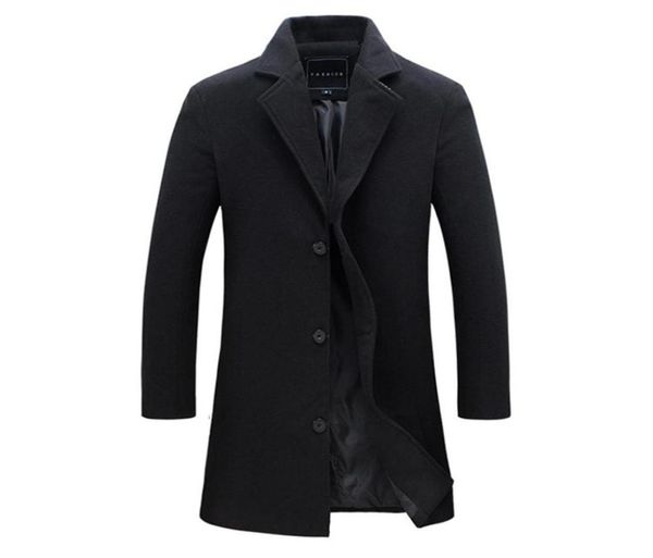 2018 fashion men039s wool coat winter warm solid color long trench jacket male single breasted business casual overcoat parka6648341, Black
2018 fashion men039s wool coat winter warm solid color long trench jacket male single breasted business casual overcoat parka6648341, Black
