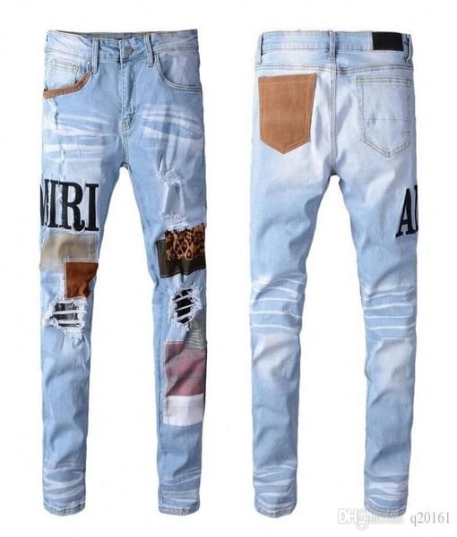 new mens jeans distressed motorcycle biker jeans rock skinny slim ripped hole letter printing brand denim pants jeans2828482, Blue
new mens jeans distressed motorcycle biker jeans rock skinny slim ripped hole letter printing brand denim pants jeans2828482, Blue