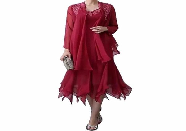 elegant lace appliqued mother of the bride dresses chiffon aline weddings guest dress with jacket tealength mother dresses7029016, Black;red
elegant lace appliqued mother of the bride dresses chiffon aline weddings guest dress with jacket tealength mother dresses7029016, Black;red