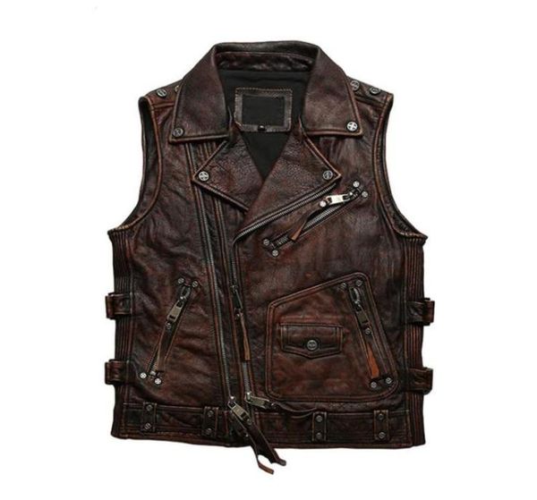 men039s vests 2021 vintage brown motorcycle style genuine leather vest men plus size 5xl real natural cowhide spring slim fit s7377400, Black;white
men039s vests 2021 vintage brown motorcycle style genuine leather vest men plus size 5xl real natural cowhide spring slim fit s7377400, Black;white