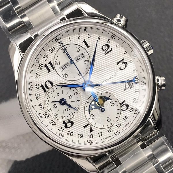 tw factory men's watch 8-pin moon phase synchronous 7751 mechanical movement sapphire mirror waterproof timing function designer watche, Slivery;golden
tw factory men's watch 8-pin moon phase synchronous 7751 mechanical movement sapphire mirror waterproof timing function designer watche, Slivery;golden
