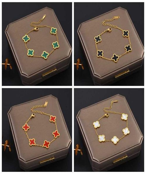 charm bracelets classic design colorful clover charm bracelet 18k gold stainless steel jewelry for women gift4974385, Golden;silver
charm bracelets classic design colorful clover charm bracelet 18k gold stainless steel jewelry for women gift4974385, Golden;silver