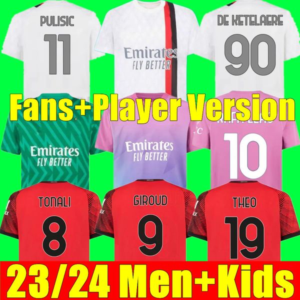 23/24 ac milans ibrahimovic giroud soccer jerseys 2023 away pulisic theo tonali 4th shirt romagnoli rafa leao s.castillejo reijnders saelema, Black;yellow
23/24 ac milans ibrahimovic giroud soccer jerseys 2023 away pulisic theo tonali 4th shirt romagnoli rafa leao s.castillejo reijnders saelema, Black;yellow