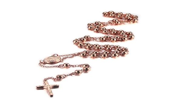 rose gold tone stainless steel 6mm round beads rosary necklace chain 26quot7quot80193246516806, Silver
rose gold tone stainless steel 6mm round beads rosary necklace chain 26quot7quot80193246516806, Silver