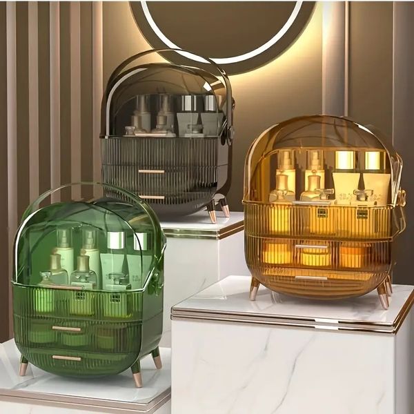 1pc dustproof cosmetic storage box, travel box, deskcosmetic box, large capacity cosmetic box, transparent visible cosmetic storage box, des
1pc dustproof cosmetic storage box, travel box, deskcosmetic box, large capacity cosmetic box, transparent visible cosmetic storage box, des