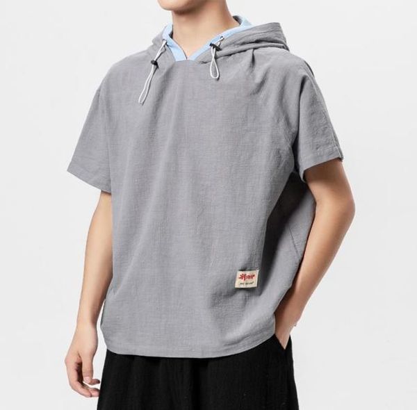 men039s cotton linen short sleeve hooded tshirt menswear china style streetwear vintage t shirts male oversize tshirt m54693613, White;black
men039s cotton linen short sleeve hooded tshirt menswear china style streetwear vintage t shirts male oversize tshirt m54693613, White;black