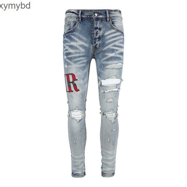 mens jeans distressed motorcycle biker jean rock skinny slim ripped hole letter brand hip hop denim pants, Blue
mens jeans distressed motorcycle biker jean rock skinny slim ripped hole letter brand hip hop denim pants, Blue