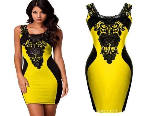 new summer women ladies clothing sleeveless bodycon bandage club dress lace crochet patchwork sheath party drs9569831, White;black
new summer women ladies clothing sleeveless bodycon bandage club dress lace crochet patchwork sheath party drs9569831, White;black